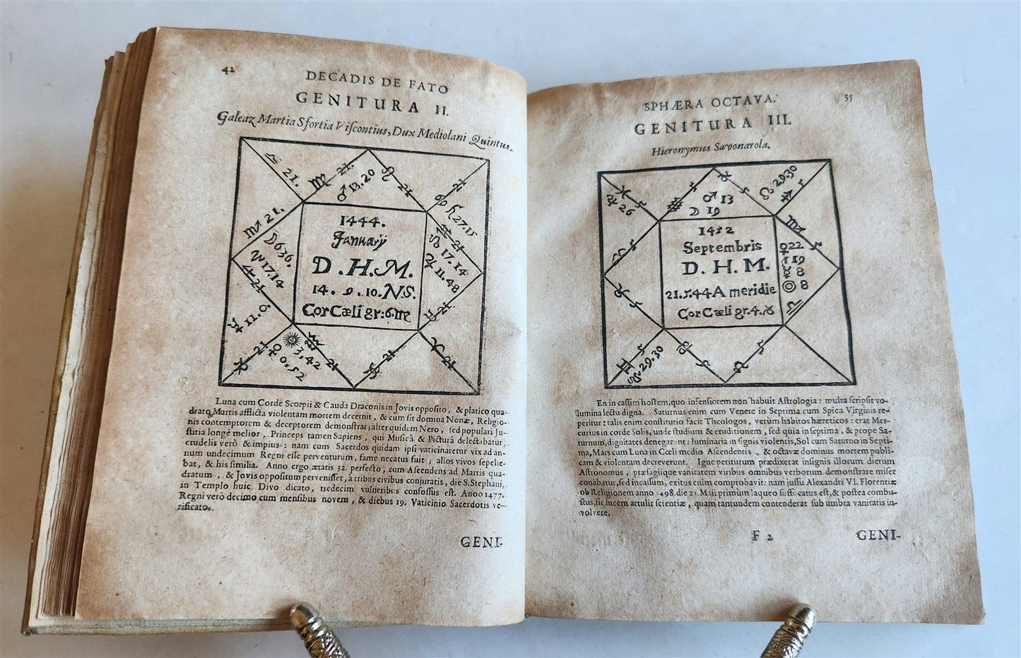 1665 ASTROLOGY HOROSCOPES antique ILLUSTRATED physiognomy chiromancy metoscopy