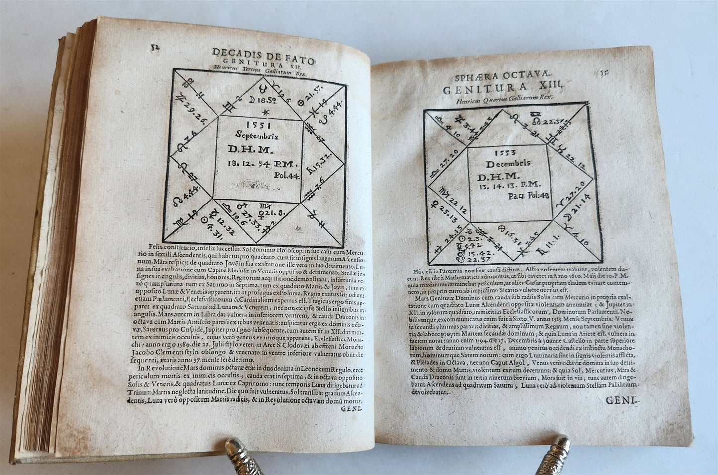 1665 ASTROLOGY HOROSCOPES antique ILLUSTRATED physiognomy chiromancy metoscopy