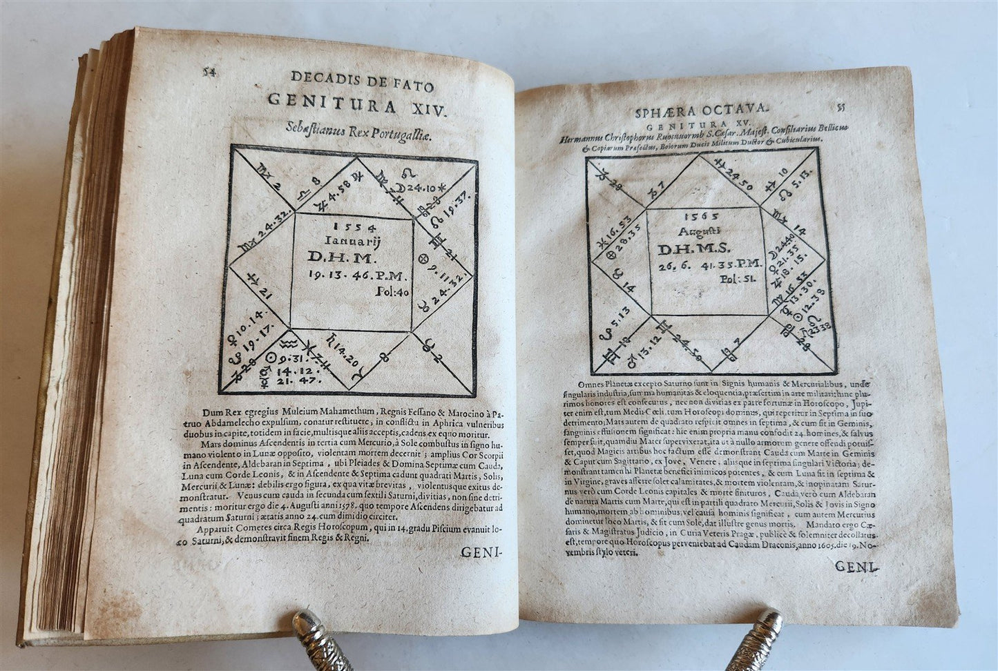 1665 ASTROLOGY HOROSCOPES antique ILLUSTRATED physiognomy chiromancy metoscopy