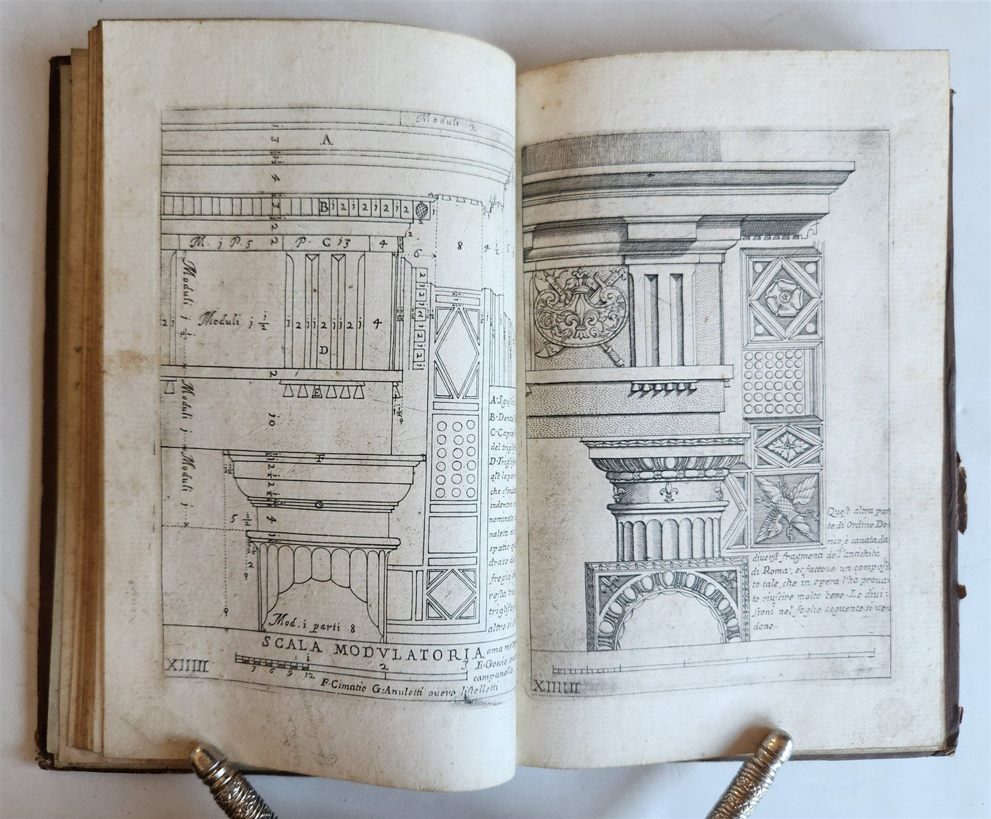 1680s ARCHITECTURE by VIGNOLA ILLUSTRATED antique Regola delli cinque ordini...