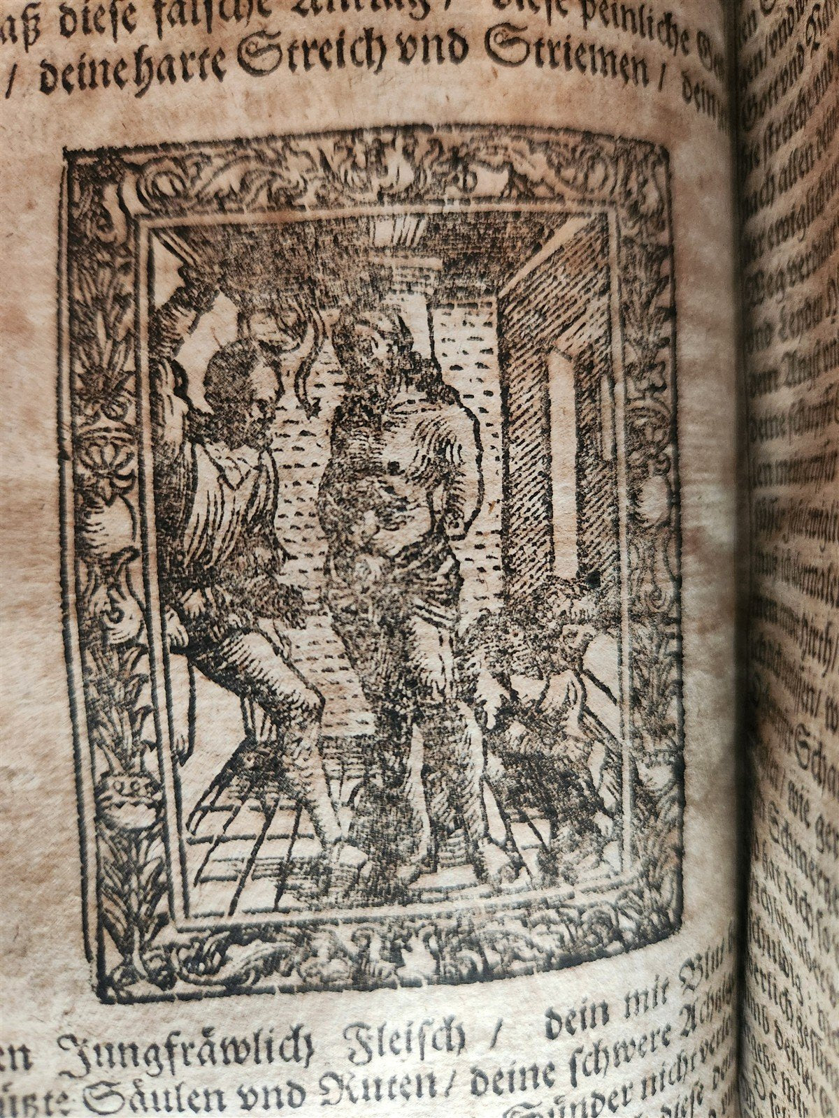 1650 PRAYER BOOK Vogler ILLUSTRATED antique DECORATIVE PIGSKIN BINDING w/ CLASPS