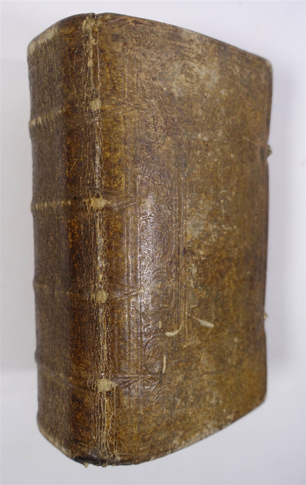 1650 PRAYER BOOK Vogler ILLUSTRATED antique DECORATIVE PIGSKIN BINDING w/ CLASPS