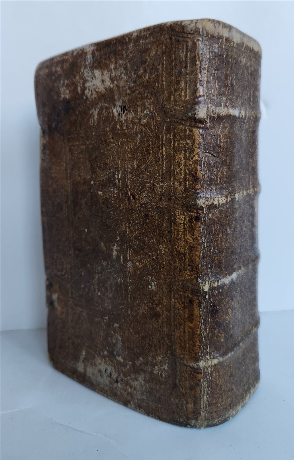 1650 PRAYER BOOK Vogler ILLUSTRATED antique DECORATIVE PIGSKIN BINDING w/ CLASPS