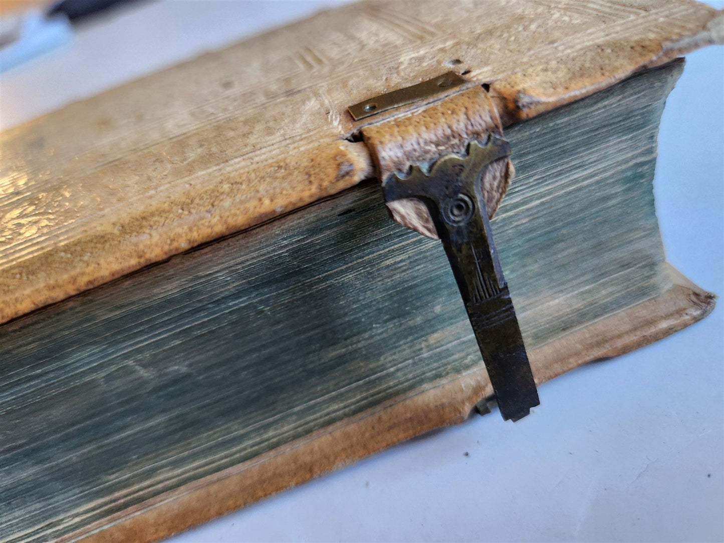1583 CATHERINA of SIENA ITALIAN MYSTIC antique AMAZING PIGSKIN BINDING w/CLASPS
