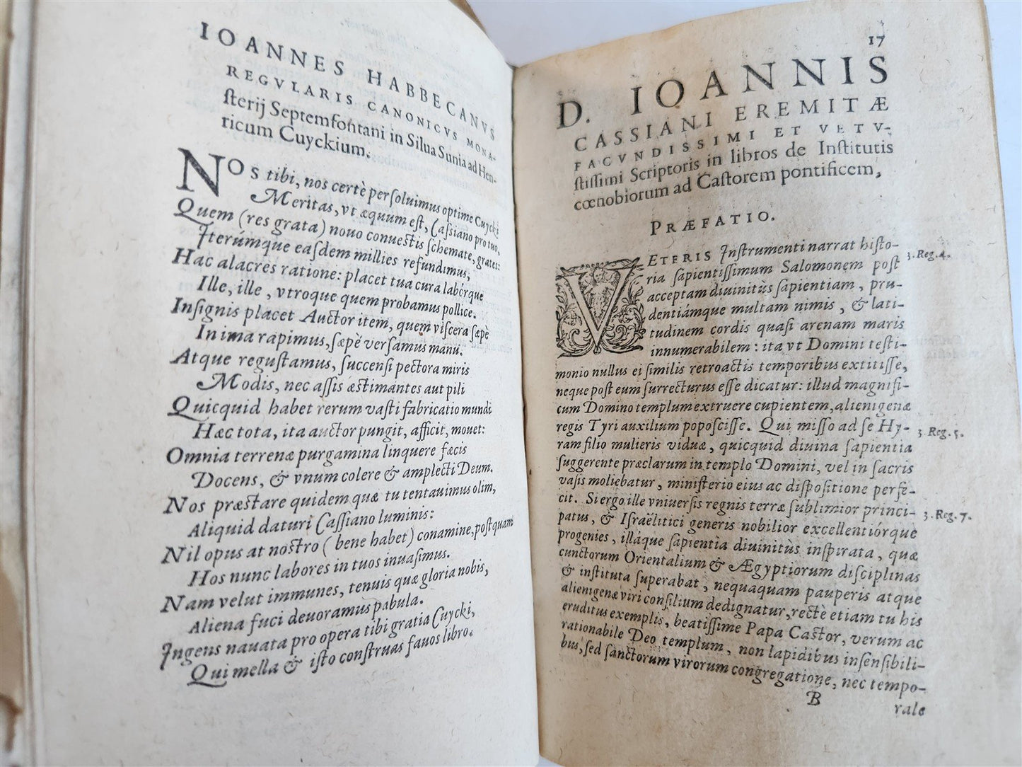 1578 WORK by JOHN CASSIAN antique VELLUM 16th CENTURY Monasticarum institutionum