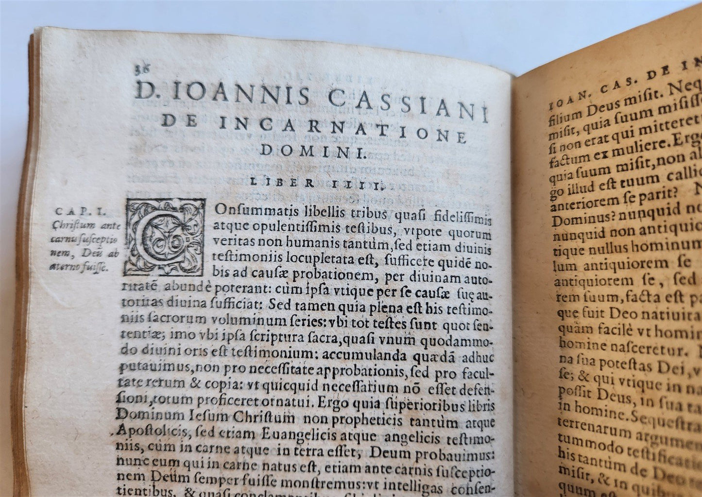 1578 WORK by JOHN CASSIAN antique VELLUM 16th CENTURY Monasticarum institutionum