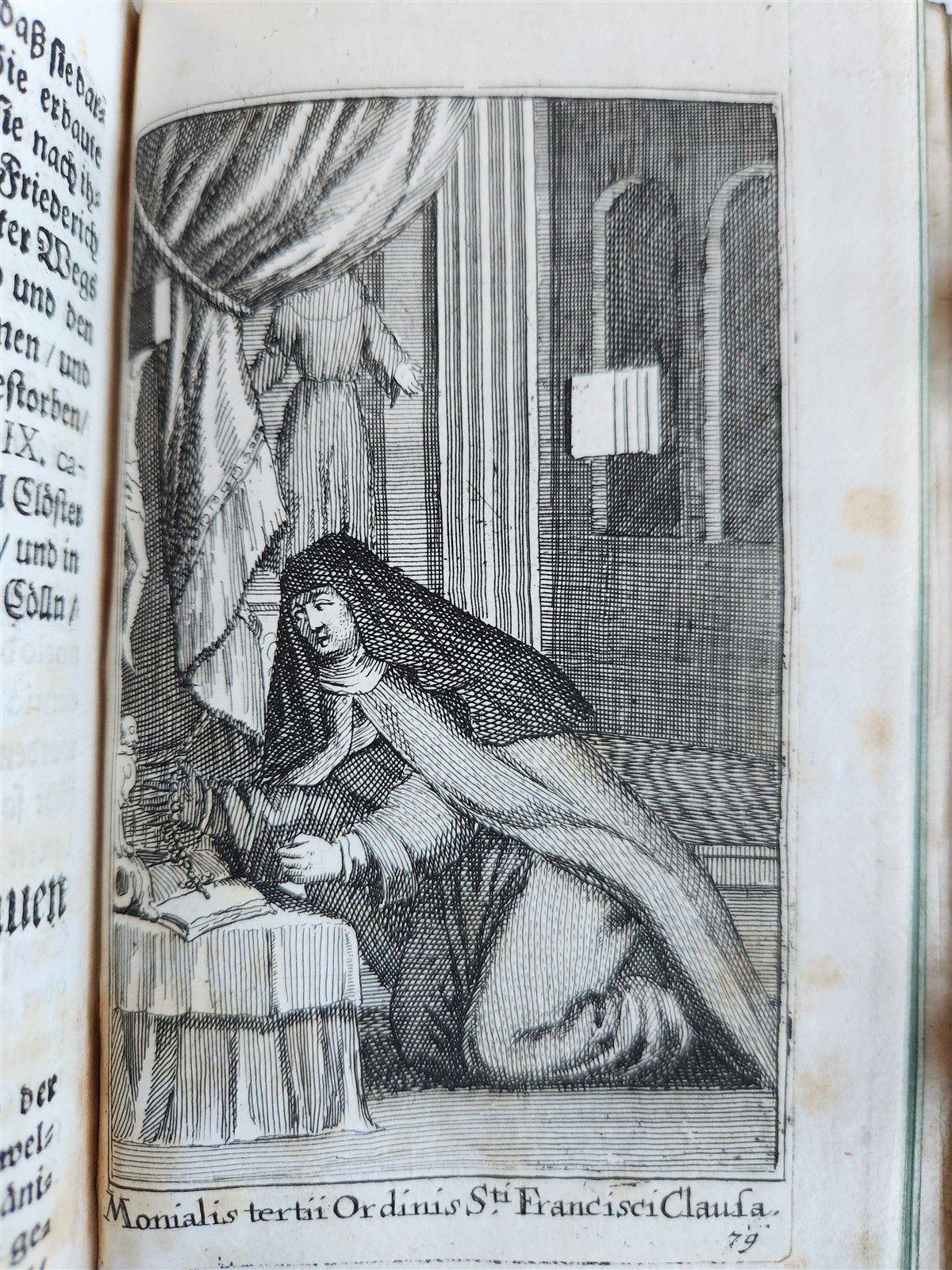 1692 HISTORY of RELIGIOUS ORDERS ILLUSTRATED w/ 164 ENGRAVINGS antique VELLUM