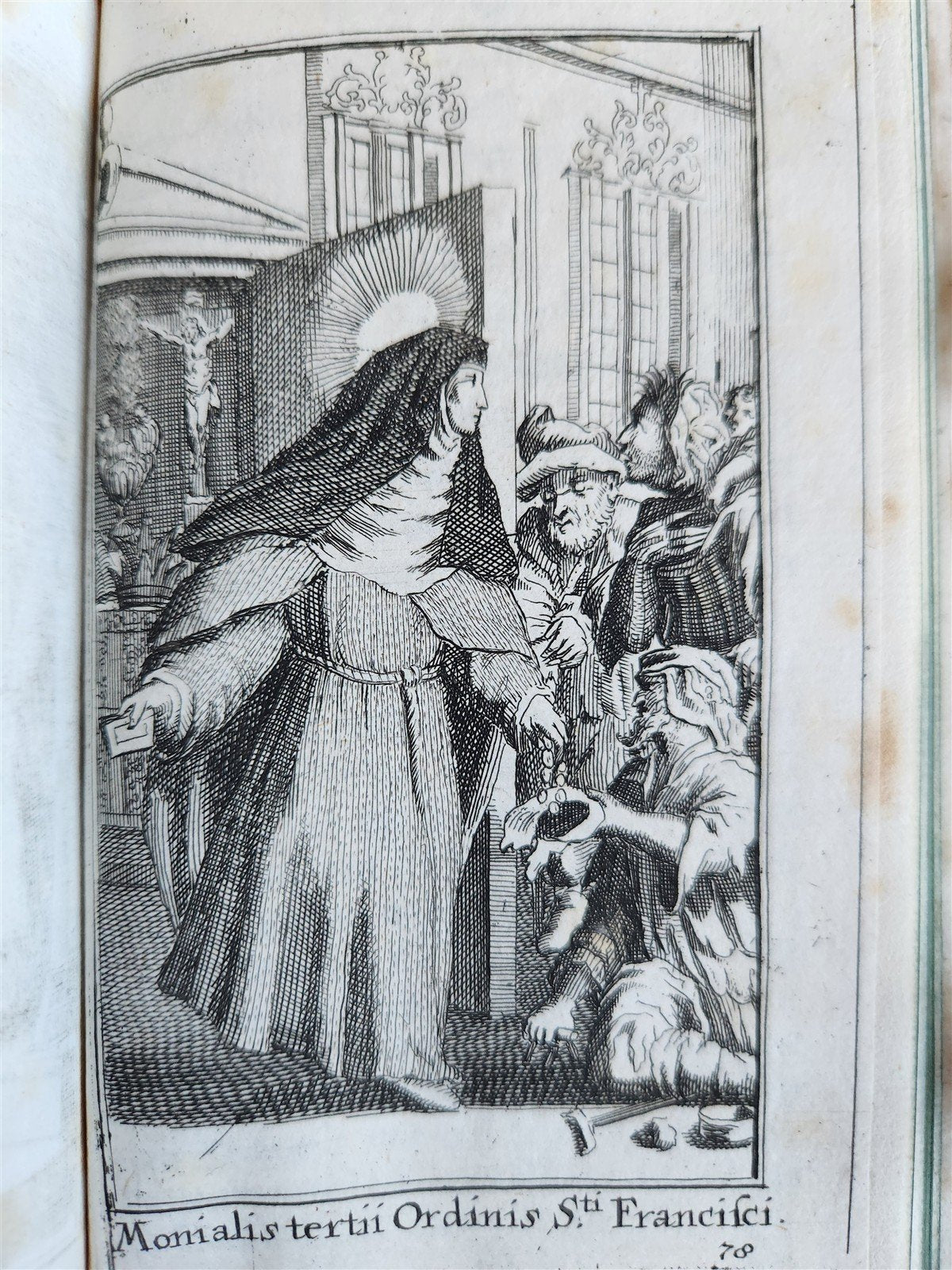 1692 HISTORY of RELIGIOUS ORDERS ILLUSTRATED w/ 164 ENGRAVINGS antique VELLUM