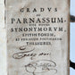 1691 Gradus ad Parnassum antique decorative PIGSKIN BINDING poetical dictionary