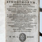 1691 Gradus ad Parnassum antique decorative PIGSKIN BINDING poetical dictionary