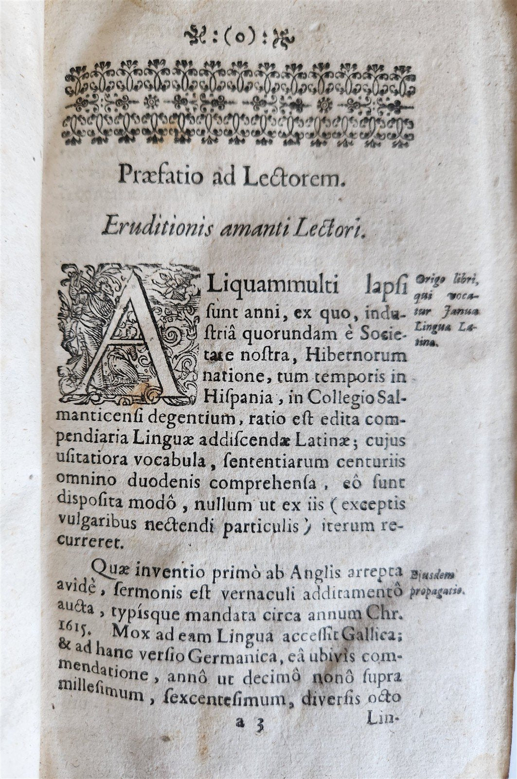 1680 ART & SCIENCE ENCYCLOPEDIA antique decorative PIGSKIN BINDING w/ CLASPS