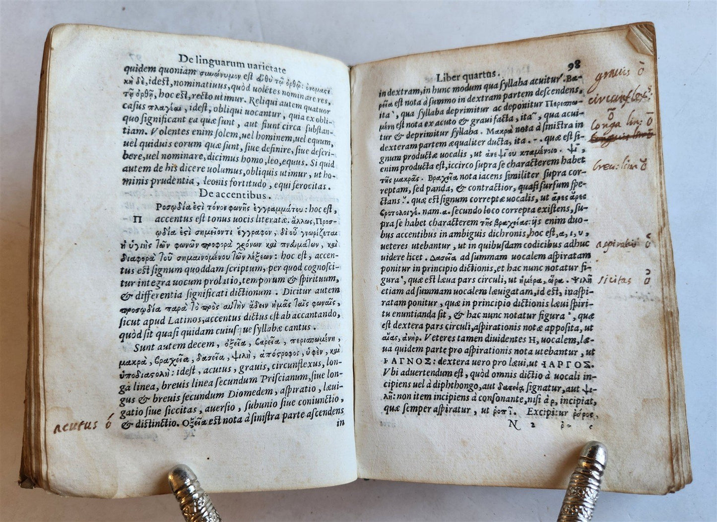 1566 ALDINE PRESS GREEK LANGUAGE GRAMMAR antique URBANUS BELLUNENSIS vellum