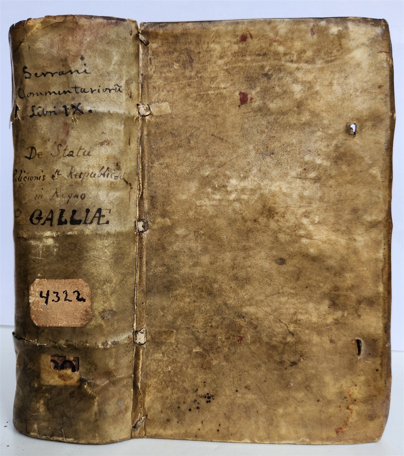 1577 HISTORY OF RELIGIOUS WARS in FRANCE antique vellum bound 16th CENTURY