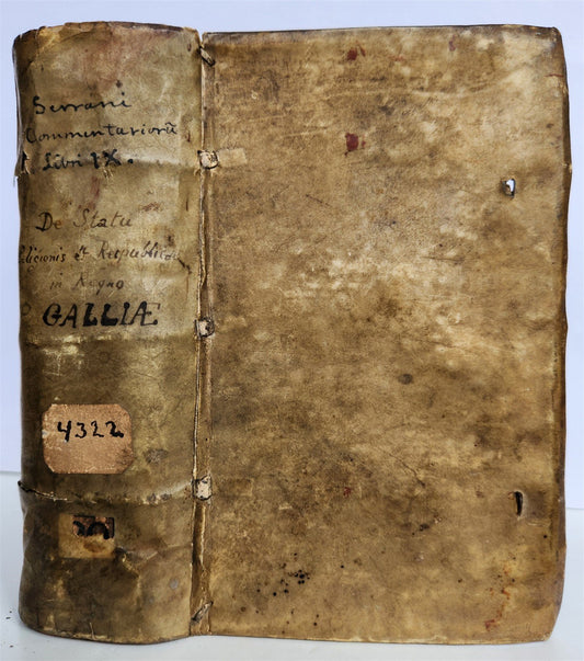 1577 HISTORY OF RELIGIOUS WARS in FRANCE antique vellum bound 16th CENTURY