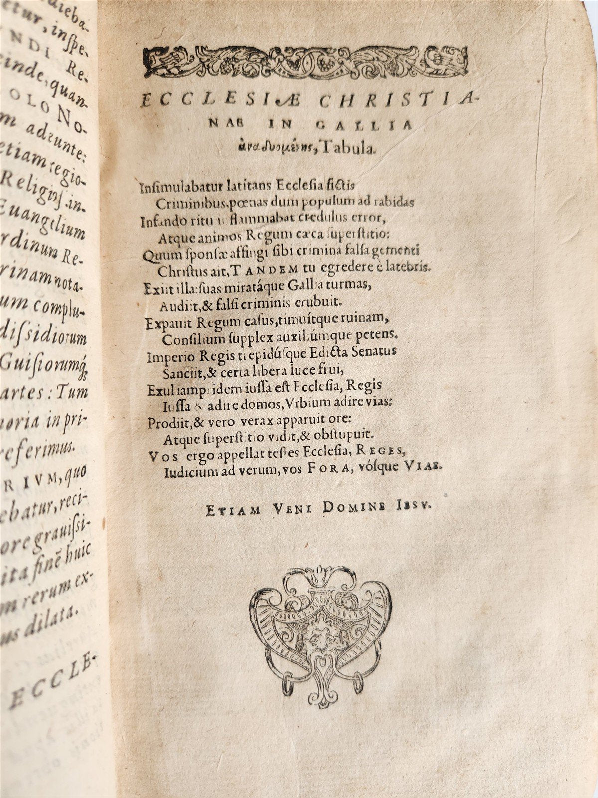 1577 HISTORY OF RELIGIOUS WARS in FRANCE antique vellum bound 16th CENTURY