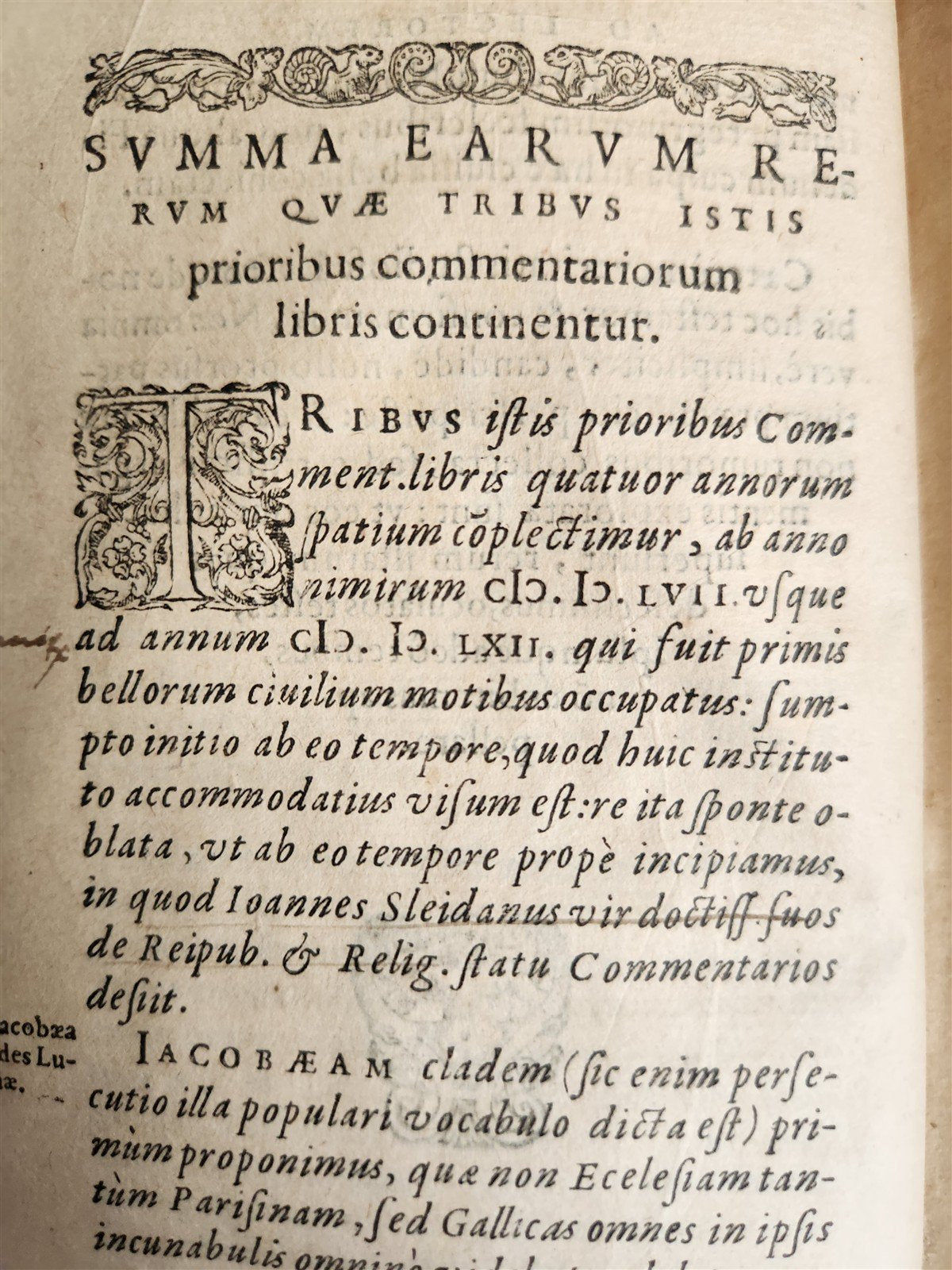 1577 HISTORY OF RELIGIOUS WARS in FRANCE antique vellum bound 16th CENTURY