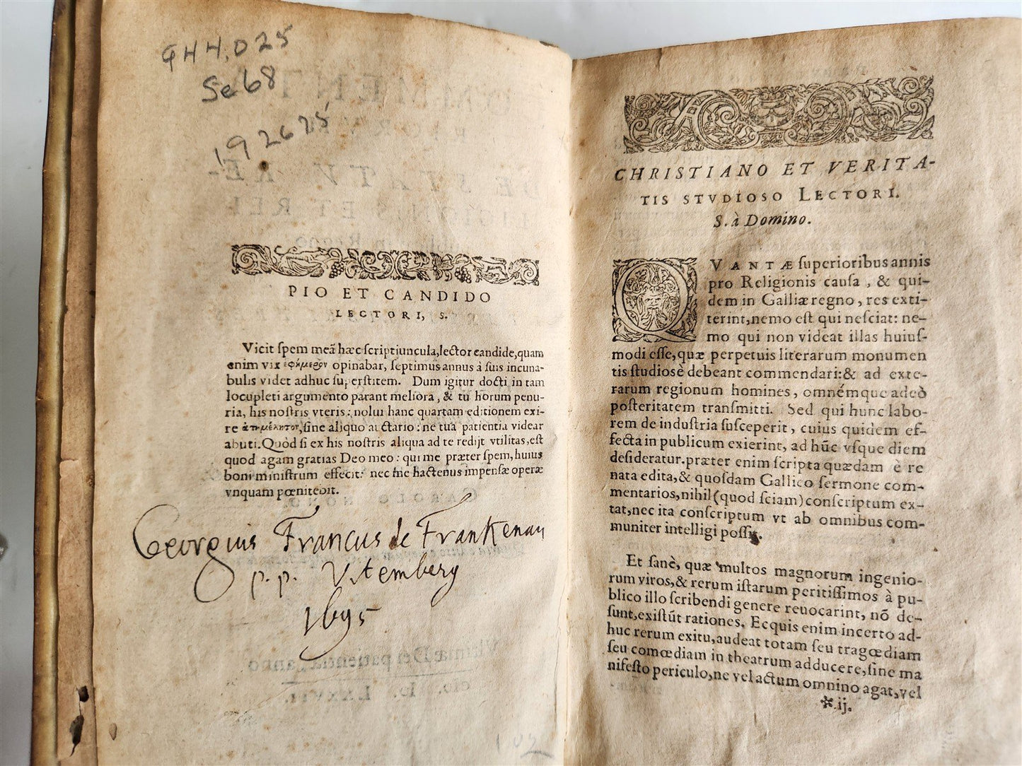 1577 HISTORY OF RELIGIOUS WARS in FRANCE antique vellum bound 16th CENTURY