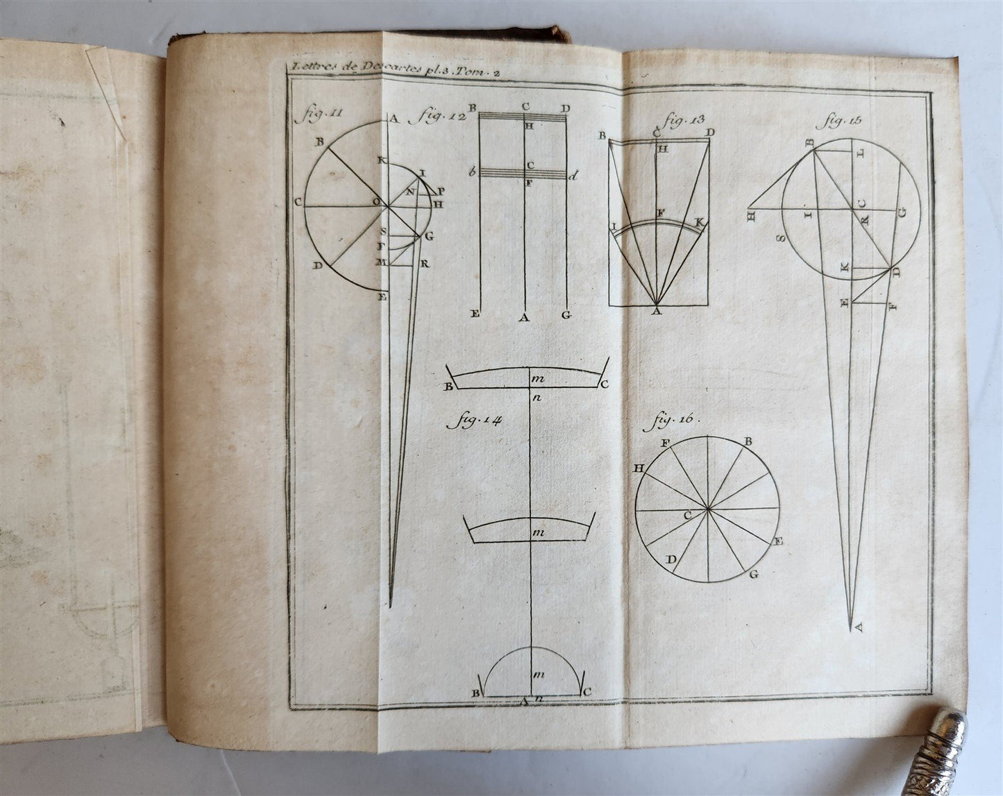 1724 DESCARTES 5 VOLS antique ILLUSTRATED physics medicine mathematics LETTERS