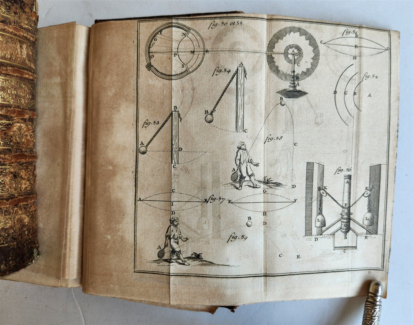 1724 DESCARTES 5 VOLS antique ILLUSTRATED physics medicine mathematics LETTERS