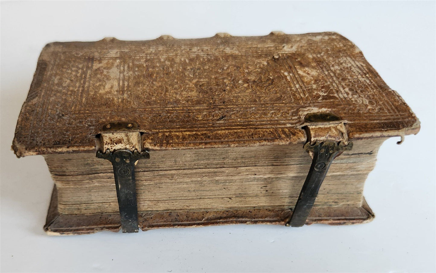 1589 CATECHISM in GERMAN by Michaelis Petrus antique PIGSKIN ILLUSTRATED 16th C.