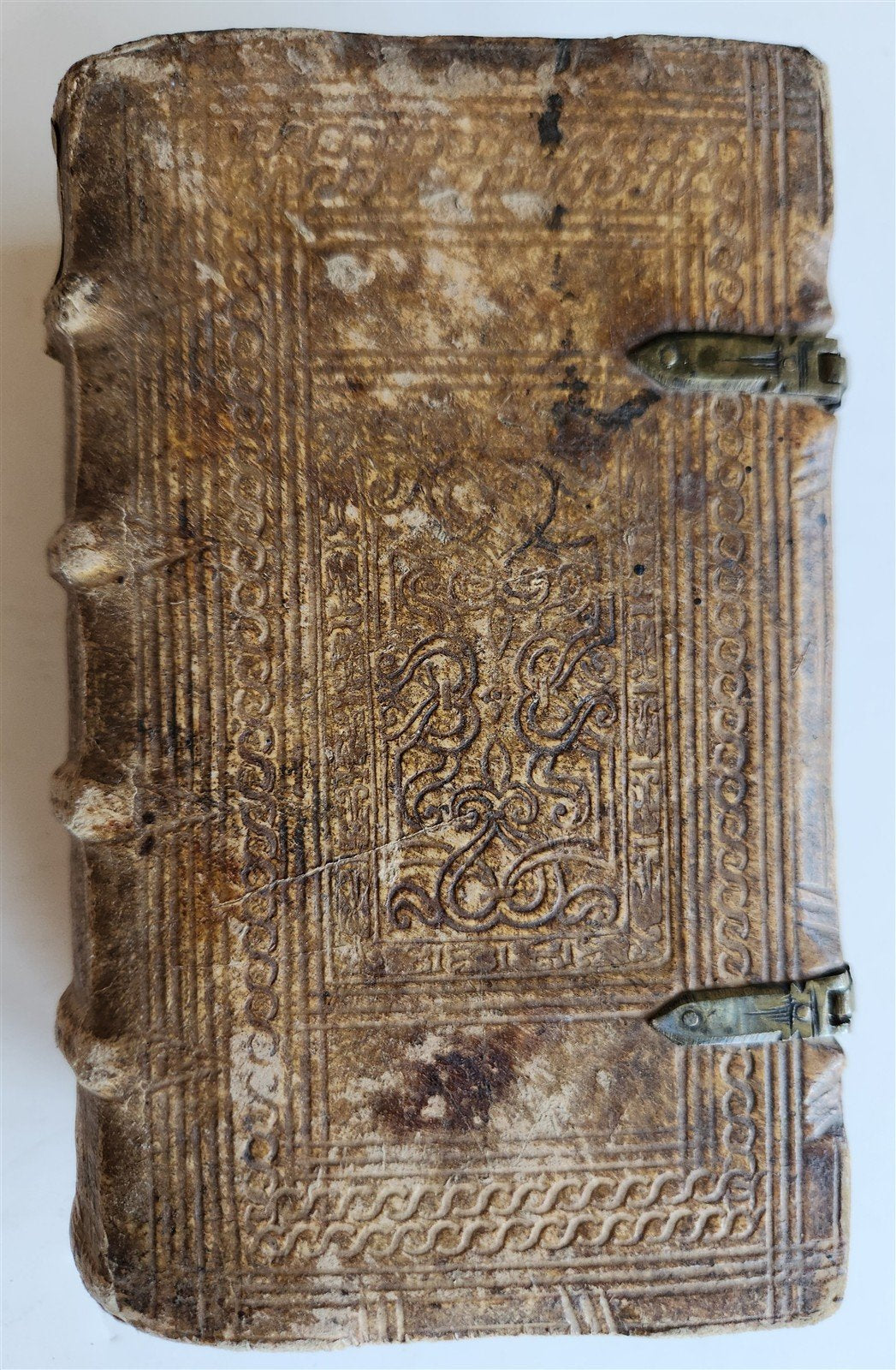 1589 CATECHISM in GERMAN by Michaelis Petrus antique PIGSKIN ILLUSTRATED 16th C.