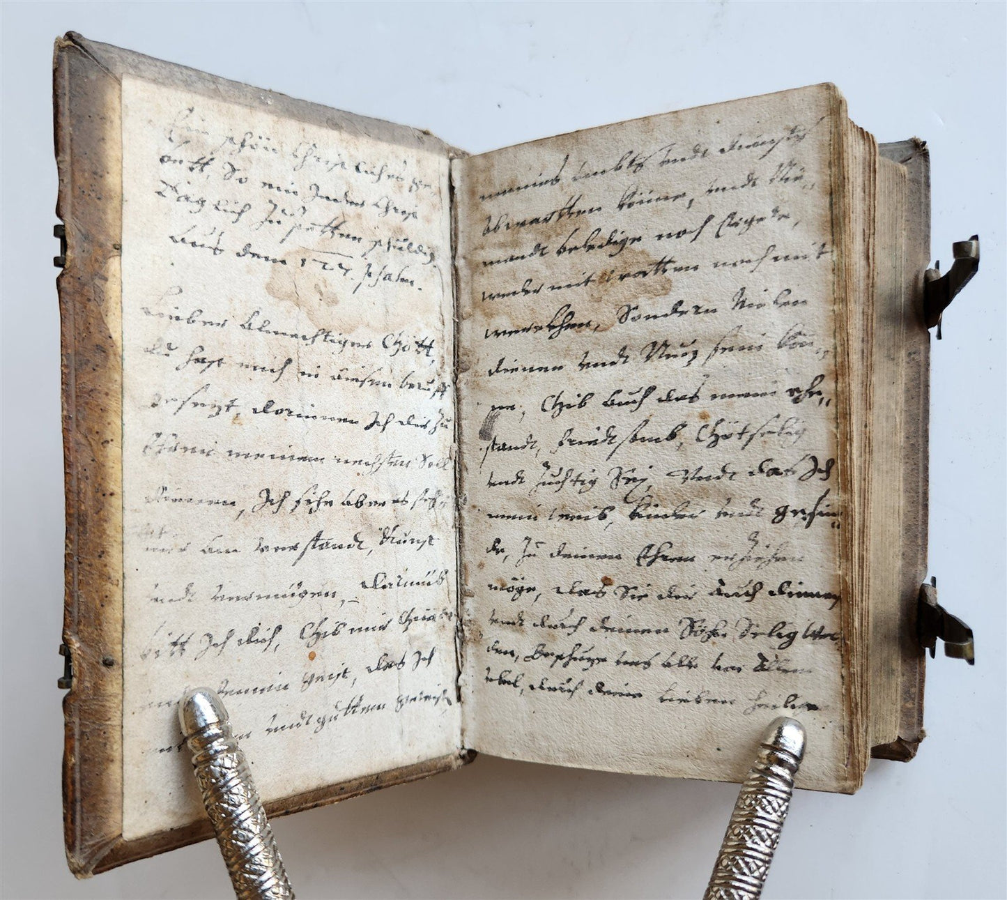 1589 CATECHISM in GERMAN by Michaelis Petrus antique PIGSKIN ILLUSTRATED 16th C.