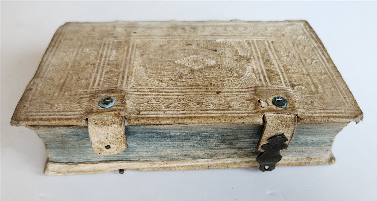 1730 Bibliotheca rhetorum in LATIN antique DECORATIVE PIGSKIN over WOOD BINDING