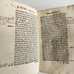 1533 POST-INCUNABULA THEOLOGY in LATIN antique ANCIENT VELLUM MANUSCRIPT BINDING