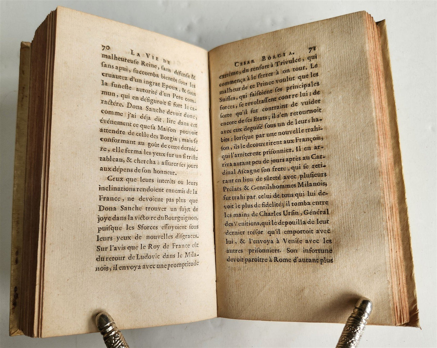 1756 LIFE of CESAR BORGIA ILLUSTRATED w/ PORTRAIT antique VELLUM BINDING