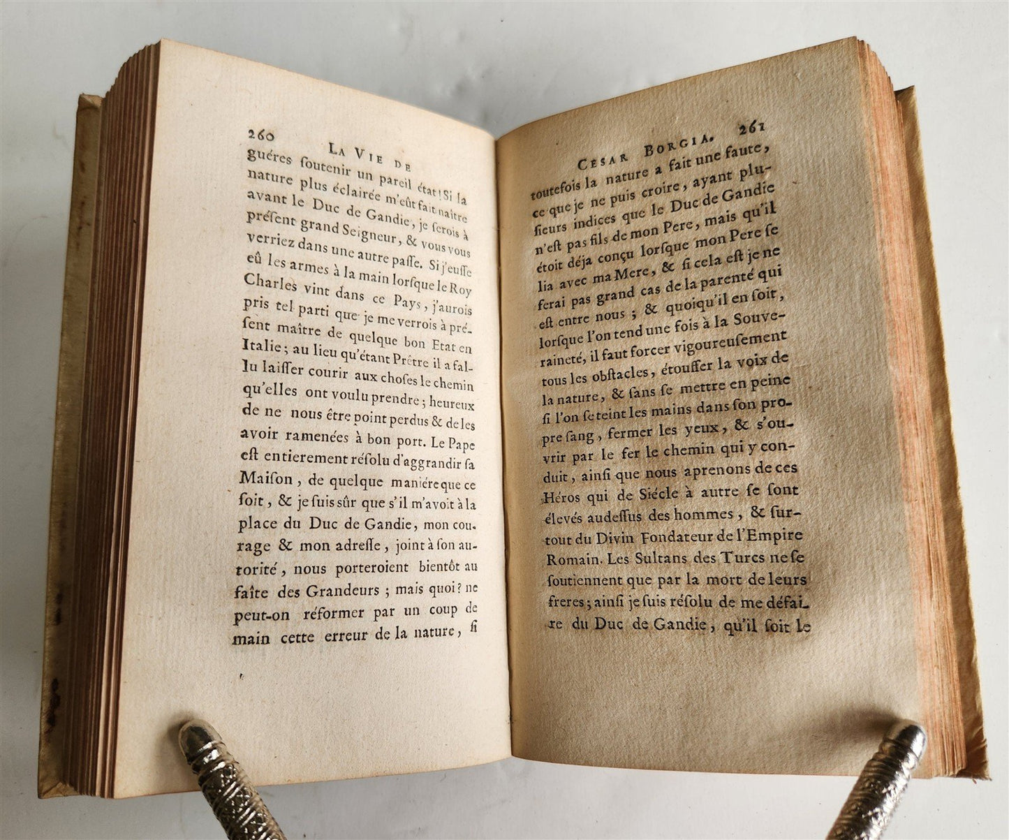 1756 LIFE of CESAR BORGIA ILLUSTRATED w/ PORTRAIT antique VELLUM BINDING