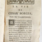 1756 LIFE of CESAR BORGIA ILLUSTRATED w/ PORTRAIT antique VELLUM BINDING
