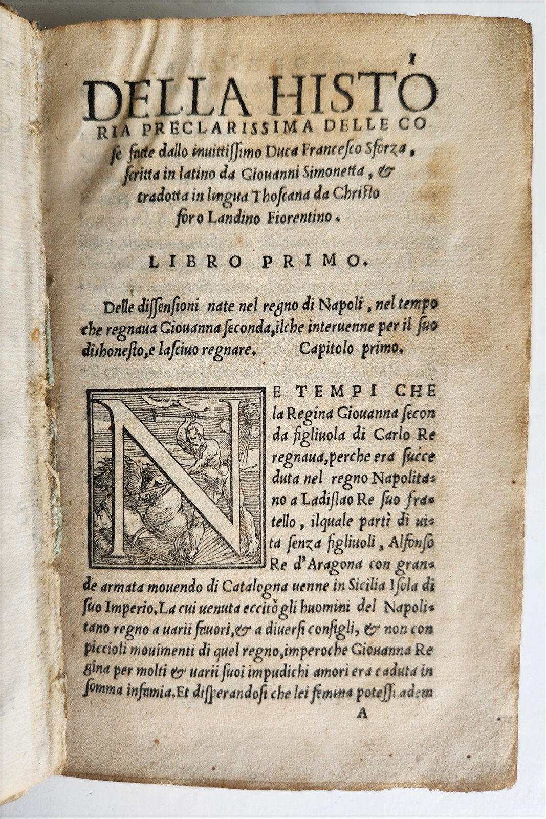1544 HISTORY of FRANCESCO SFORZA DUKE of MILAN antique 16th CENTURY