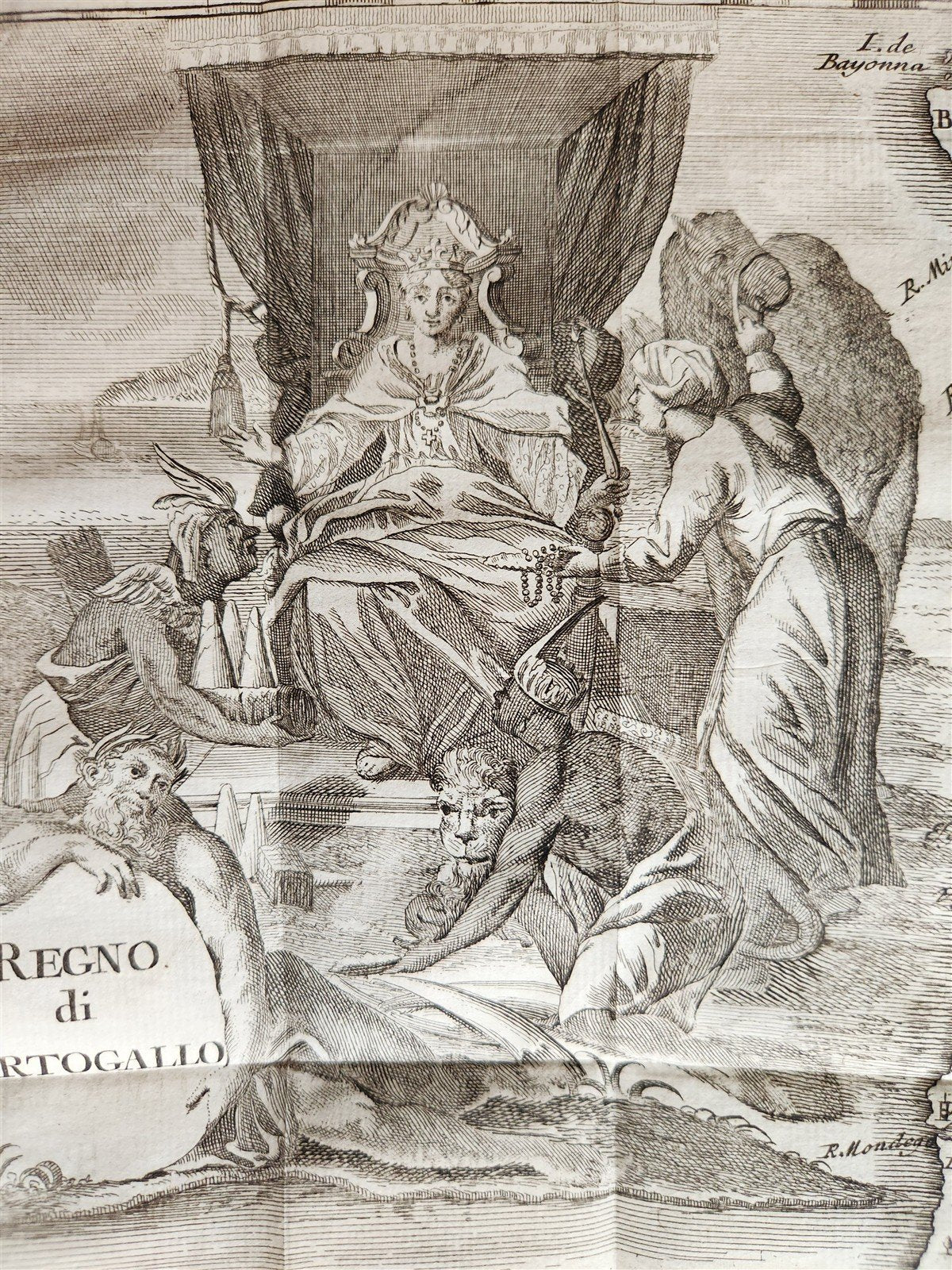 1745 HISTORY of PORTUGAL & SPAIN antique ILLUSTRATED w/ 12 ENGRAVINGS & MAP