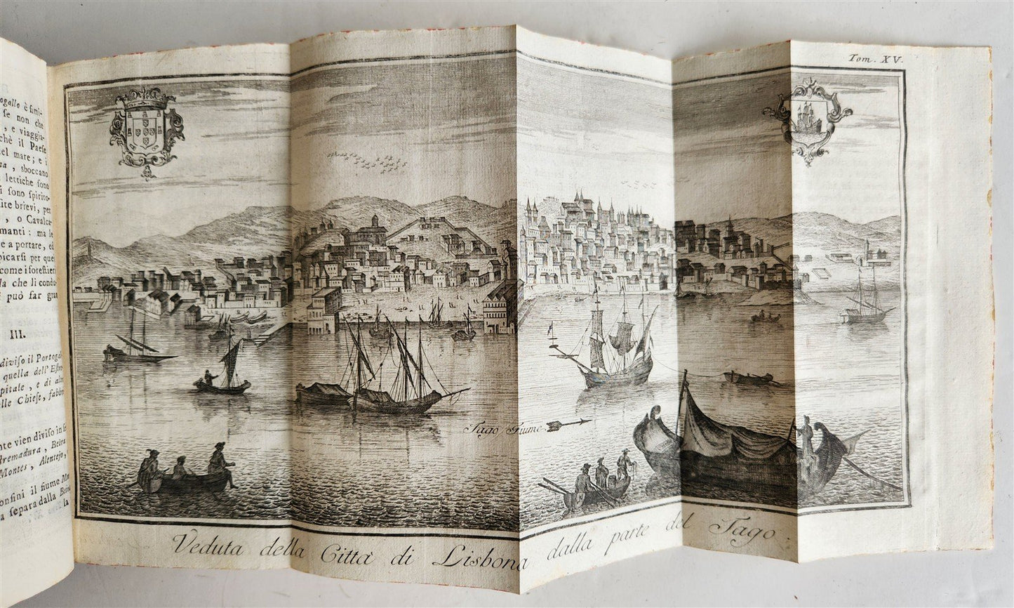 1745 HISTORY of PORTUGAL & SPAIN antique ILLUSTRATED w/ 12 ENGRAVINGS & MAP