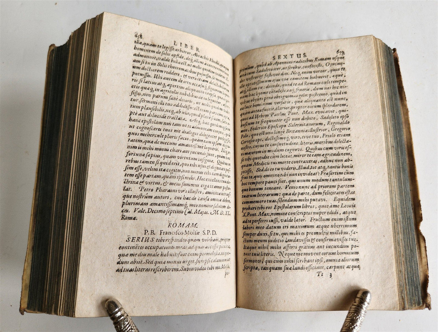 1611 PIETRO BEMBO EPISTOLARUM antique vellum bound 17th CENTURY