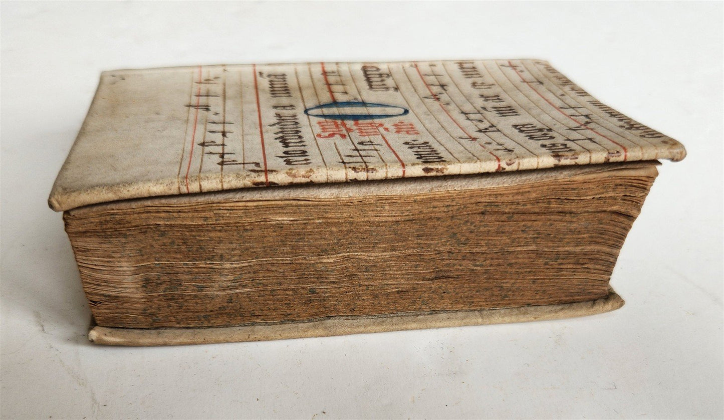 1700 NATURE of FRENCH LANGUAGE in GERMAN antique ANCIENT MANUSCRIPT BINDING