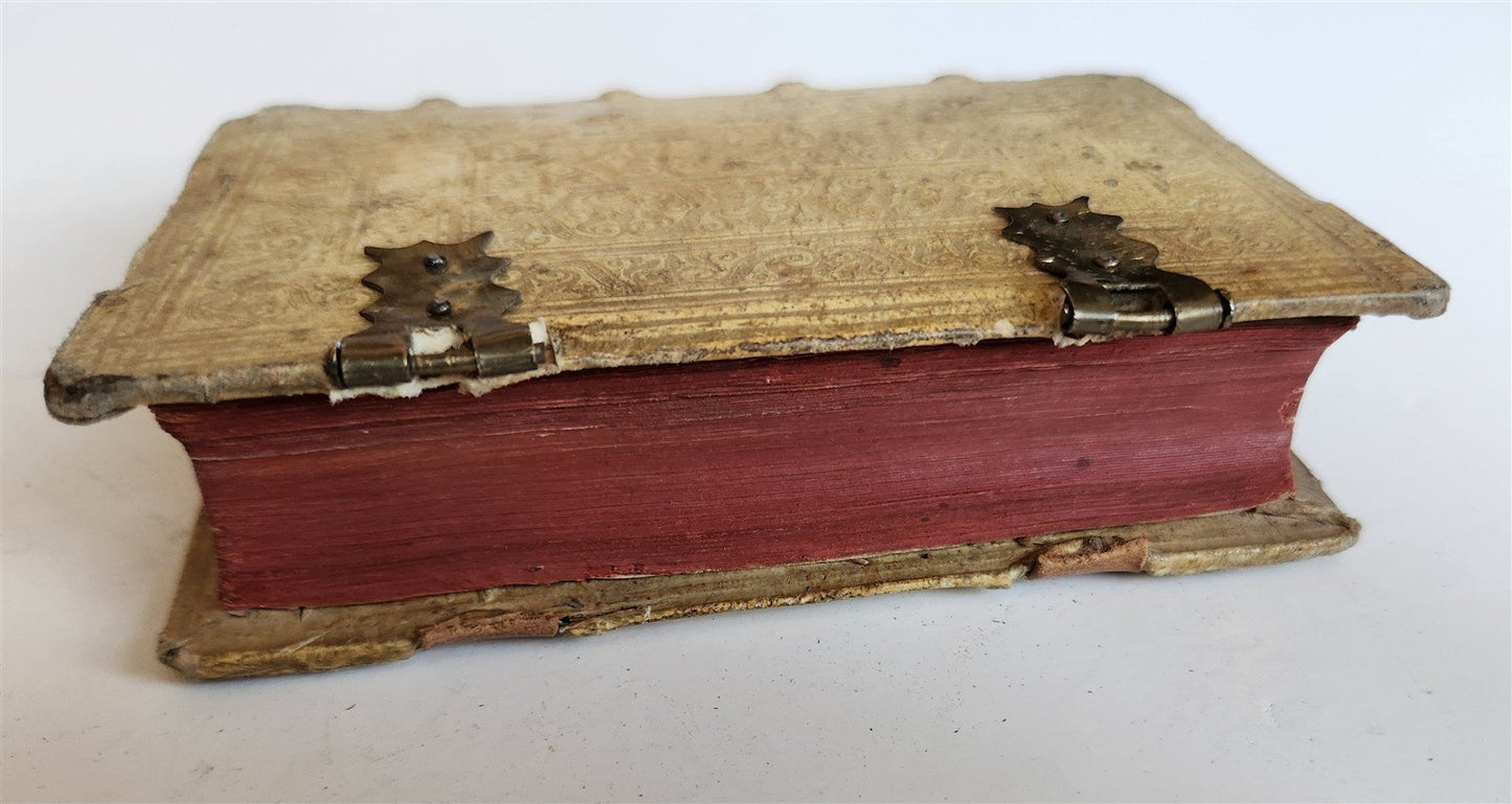 1592 POETRY by Marcus Hieronymus Vida antique BLIND-TOOLED PIGSKIN BINDING 16 C.