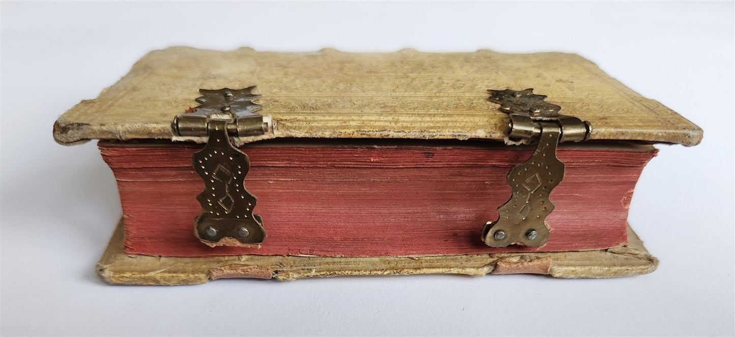 1592 POETRY by Marcus Hieronymus Vida antique BLIND-TOOLED PIGSKIN BINDING 16 C.