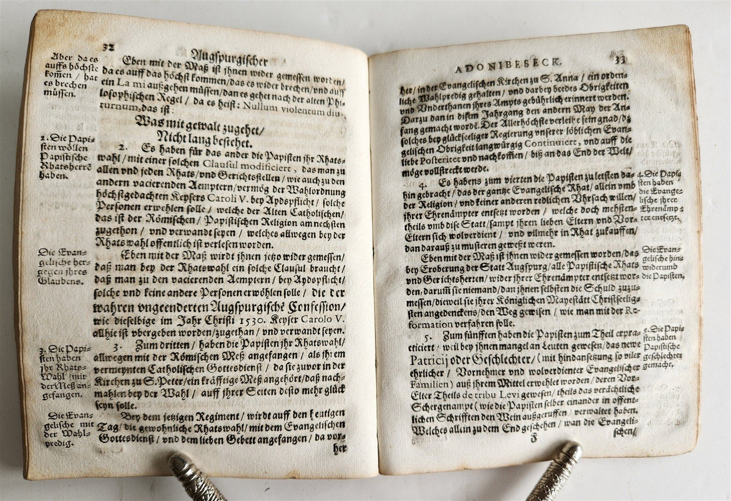 1633 AUGSBURG HISTORY antique VELLUM BINDING