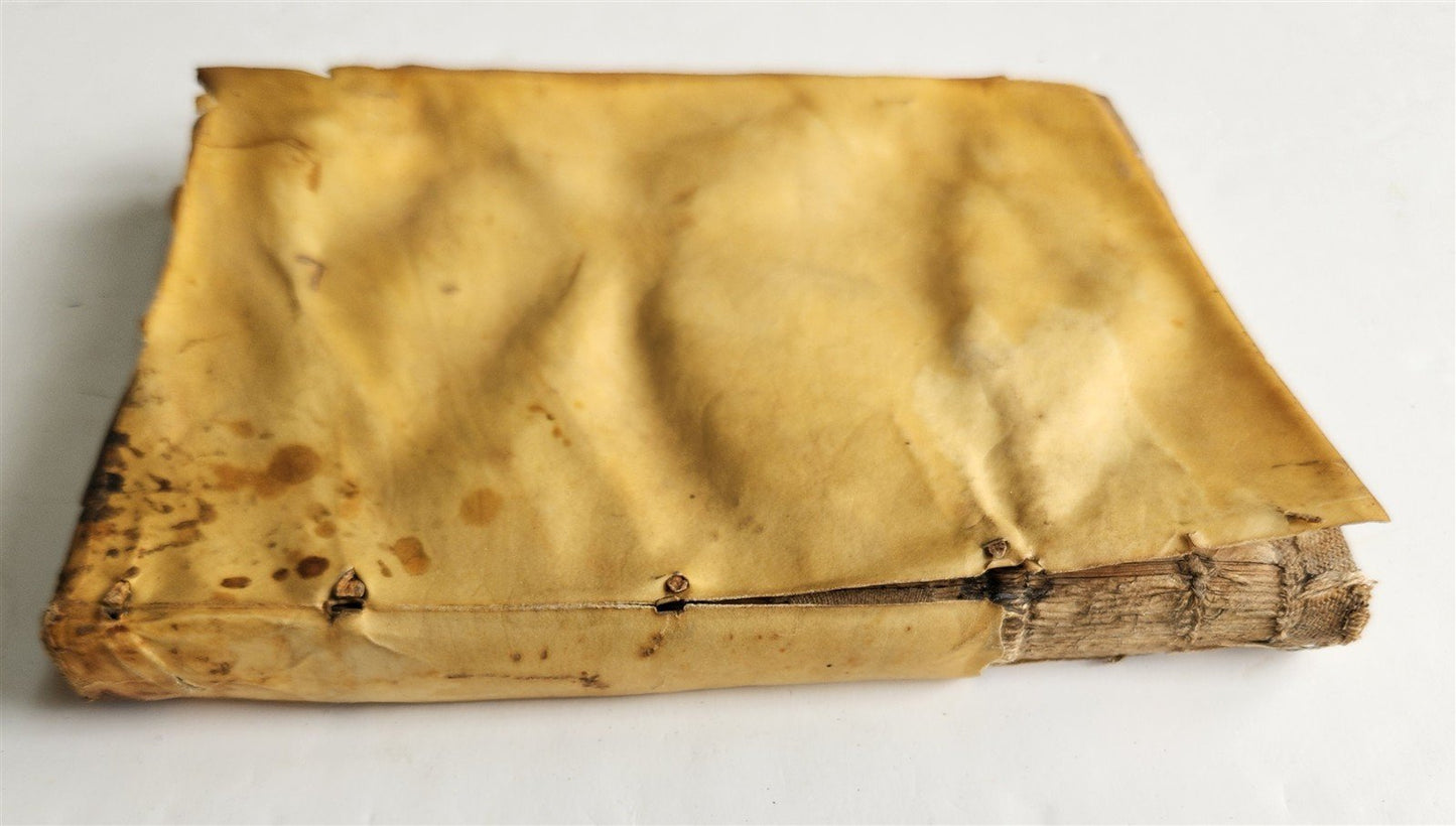 1593 THEOLOGY by Nikolaus Selnecker antique VELLUM BINDING 16th CENTURY