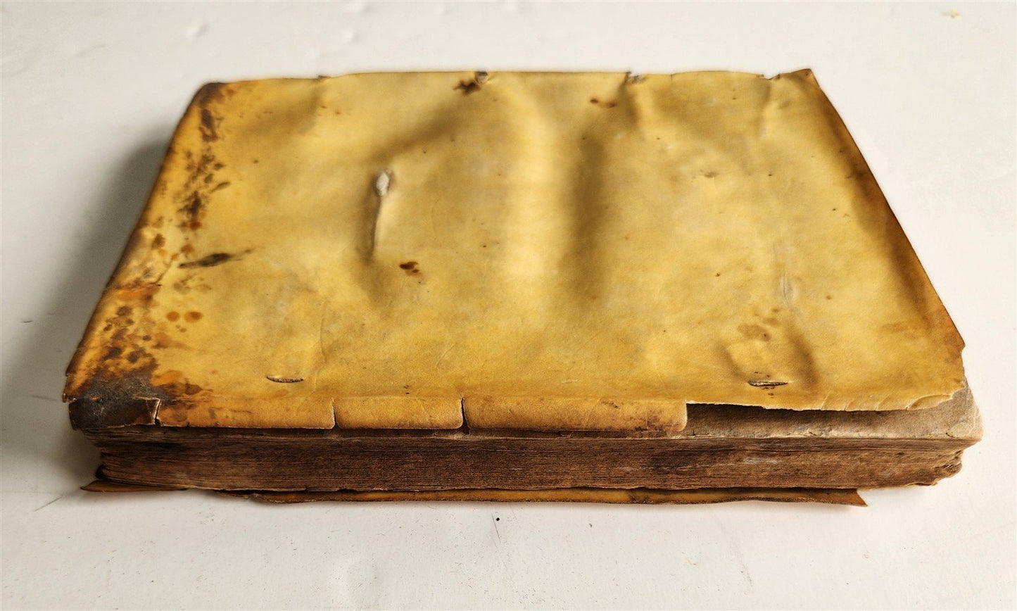 1593 THEOLOGY by Nikolaus Selnecker antique VELLUM BINDING 16th CENTURY