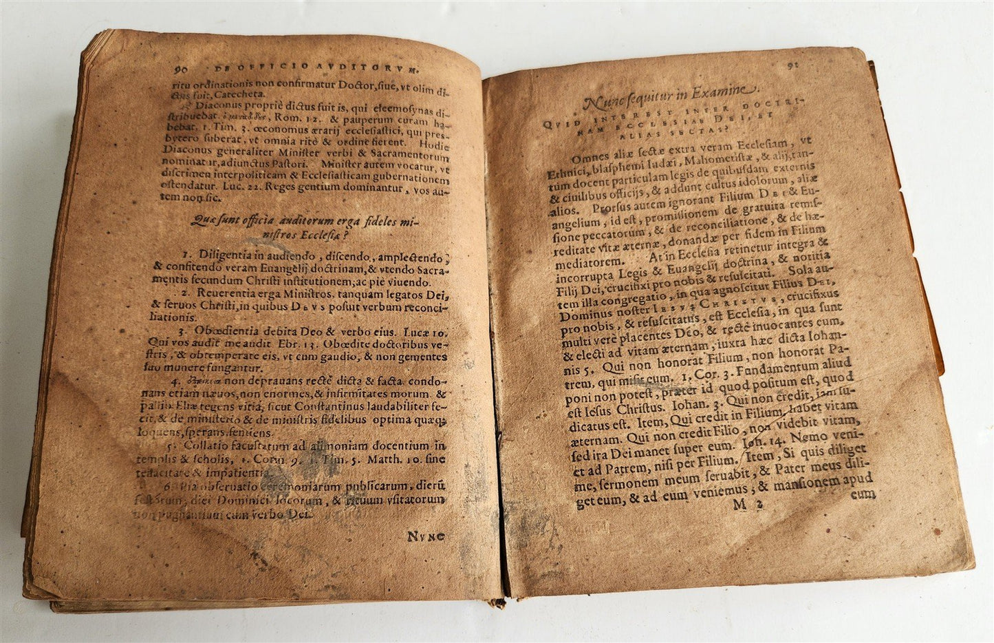 1593 THEOLOGY by Nikolaus Selnecker antique VELLUM BINDING 16th CENTURY