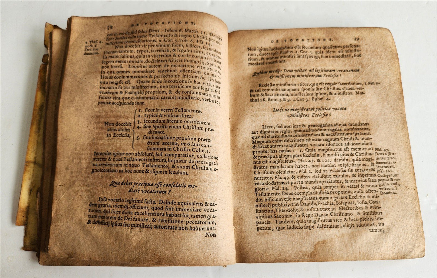 1593 THEOLOGY by Nikolaus Selnecker antique VELLUM BINDING 16th CENTURY