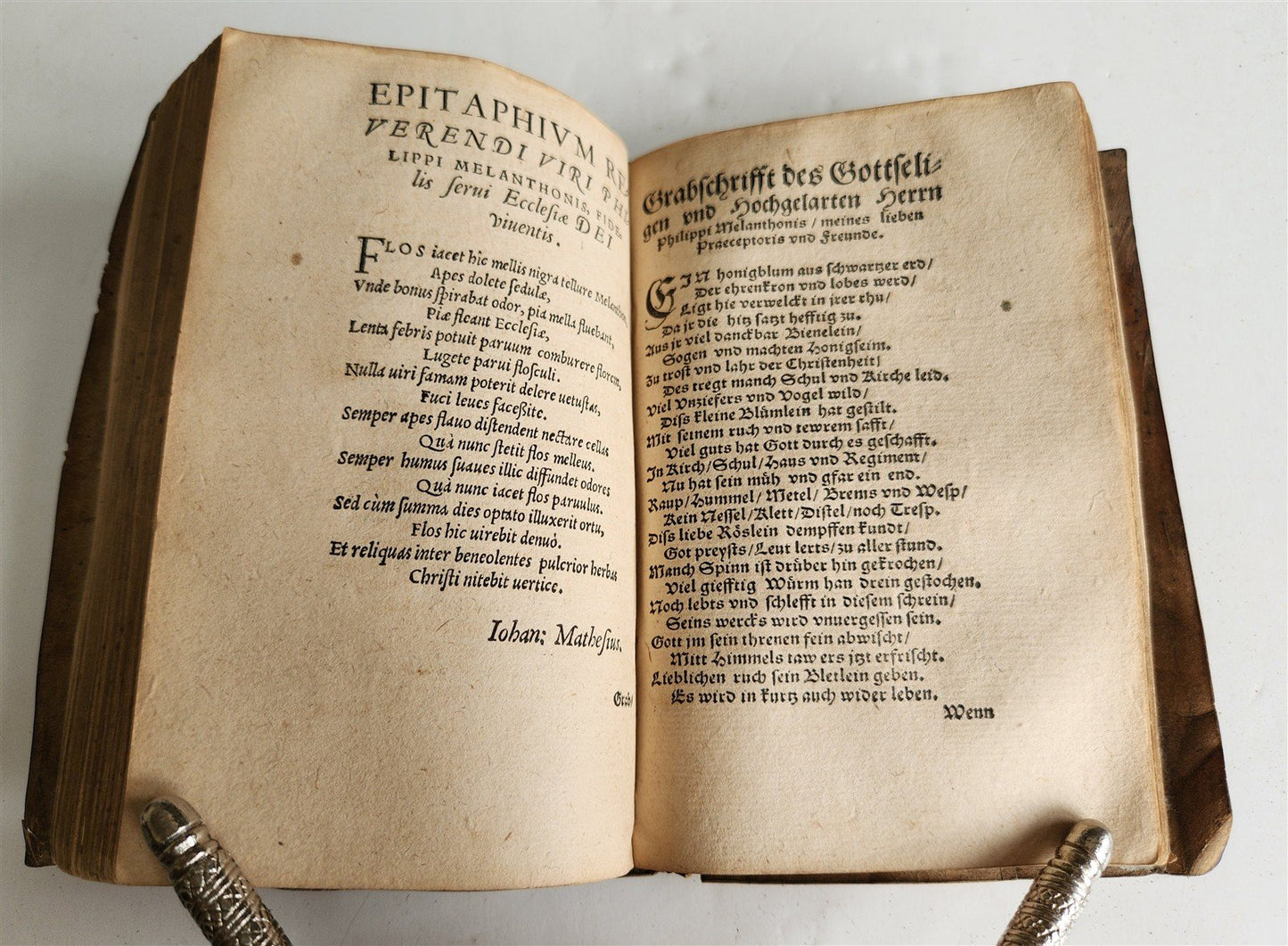 1561 LIFE & DEATH of PHILIP MELANCHTHON antique 16th CENTURY vellum bound