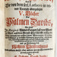 1719 PSALMS of DAVID in GERMAN antique vellum binding