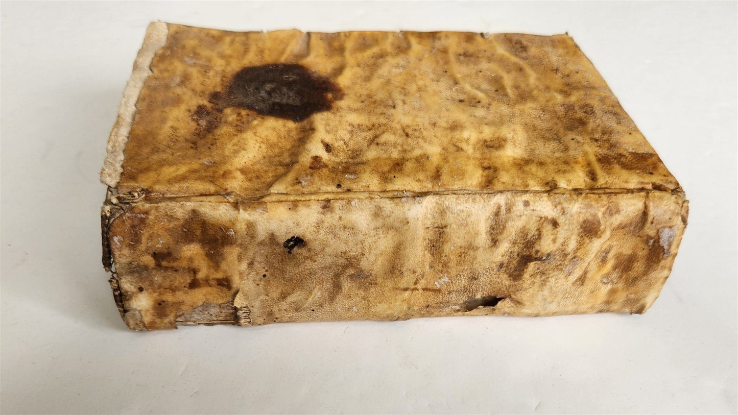 1535 POST-INCUNABULA THEOLOGY by THOMAS AQUINAS antique vellum binding