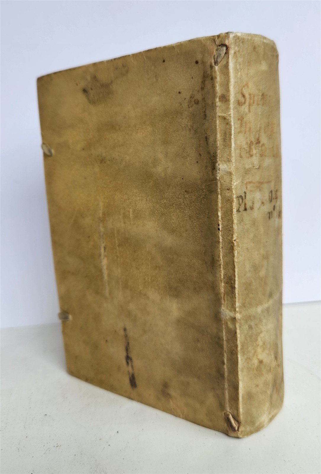1551 COMMENTARIES to Peter Lombard's Sentences by Spinaeus antique vellum 16th C
