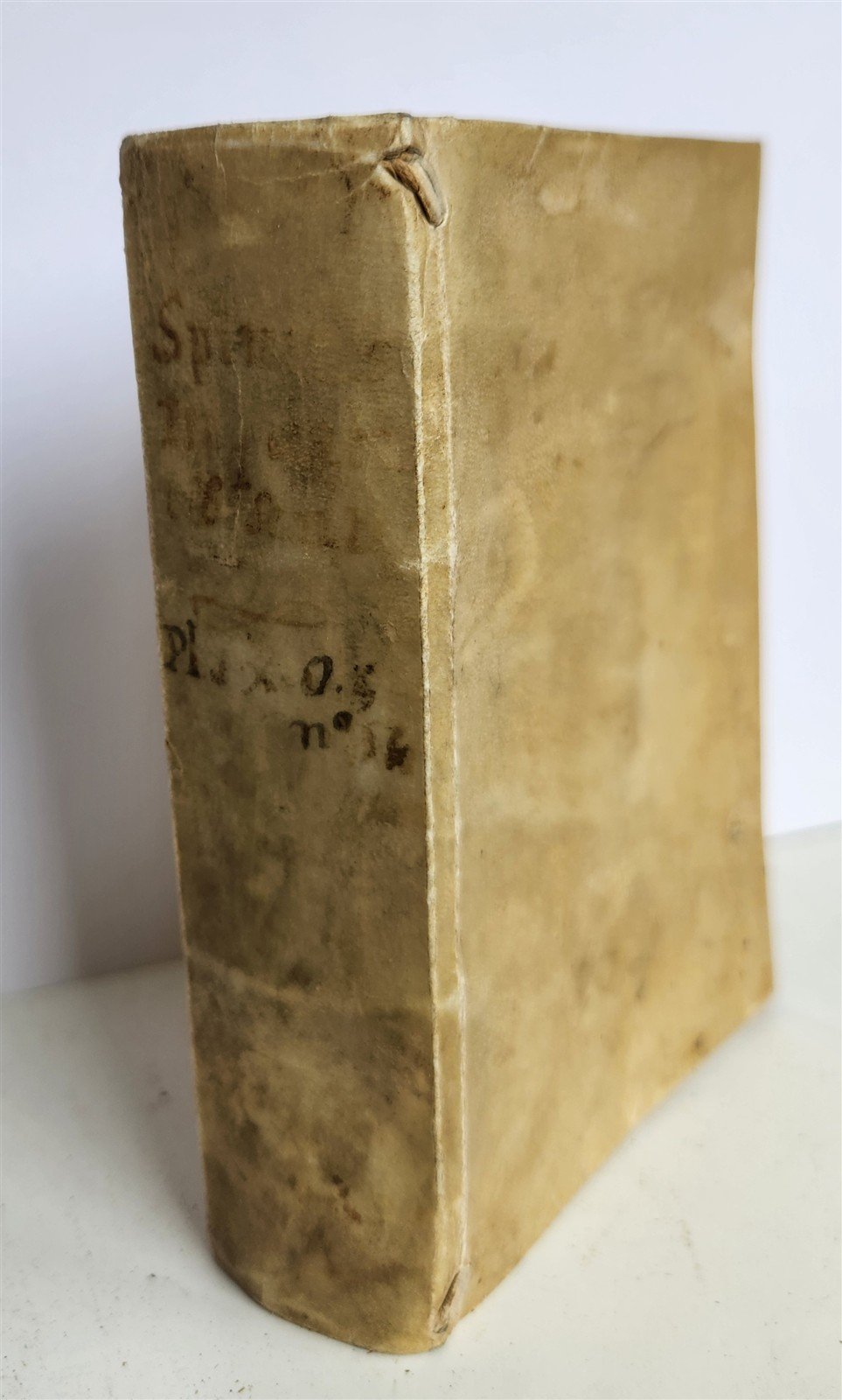 1551 COMMENTARIES to Peter Lombard's Sentences by Spinaeus antique vellum 16th C