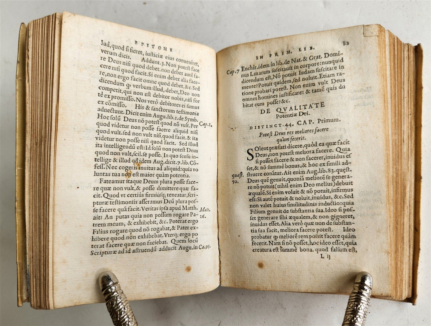 1551 COMMENTARIES to Peter Lombard's Sentences by Spinaeus antique vellum 16th C