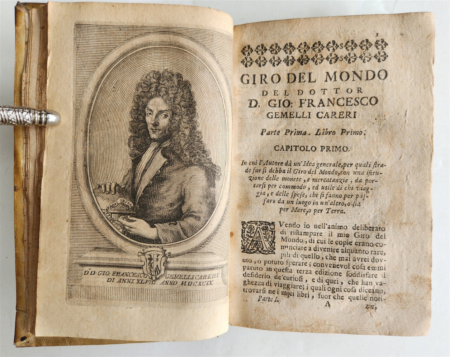 1721 TRAVELS to TURKEY by Gio. Gemelli ILLUSTRATED antique VELLUM BINDING